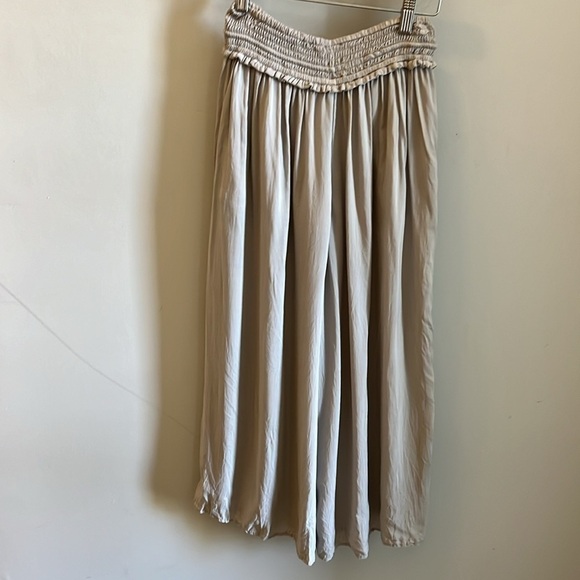 Wilfred Crinkle Pants Wide Leg Cropped Drawstring Gathered Waist Modal Size XS - Picture 8 of 12